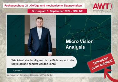 Online-Sitzung: Vorträge und fachlicher Austausch zu den Themen aus &quot;Gefüge und mechanischen Eigenschaften&quot;